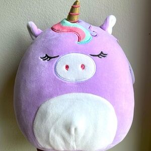 Squishmallow 8" Sylvia The Purple Unicorn Kellytoy Plush Toy  perfect condition!